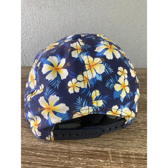 CR Surf Costa Rica Blue Floral Snapback Hat Unisex Adjustable Summer - Picture 6 of 8
